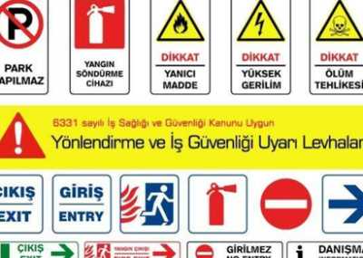 Yön Çıkış Levhaları Ve İş Güvenliği Levhaları